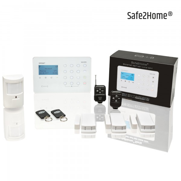Safe2Home® Funk Alarmanlagen Großes Set SP210 mit Sabotageschutz – WIFI / GSM / SMS Alamierung ...
